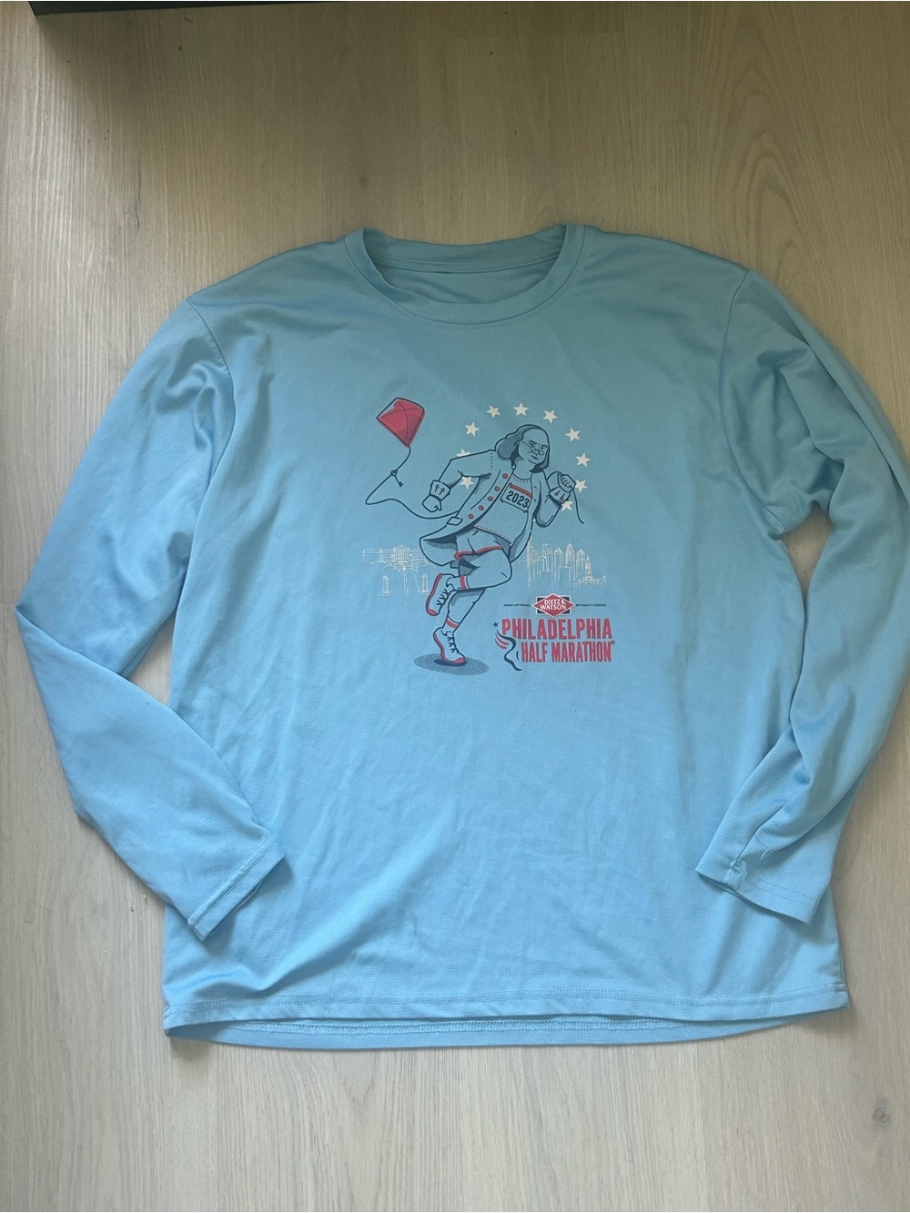 Philadelphia Half Marathon Light Blue Long-Sleeve Tee by (unspecified)